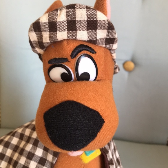 Vintage 1997 Sherlock Detective Scooby Doo dog plush toy Cartoon Network 11" - Picture 7 of 10